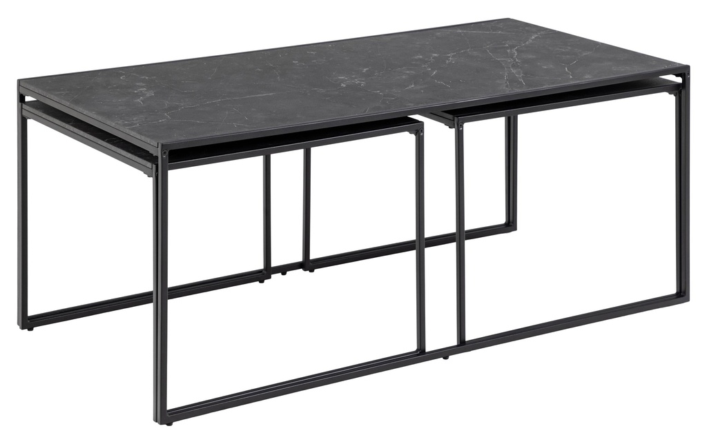 AC Design Table basse Infinity 120 cm x 48 cm, Noir