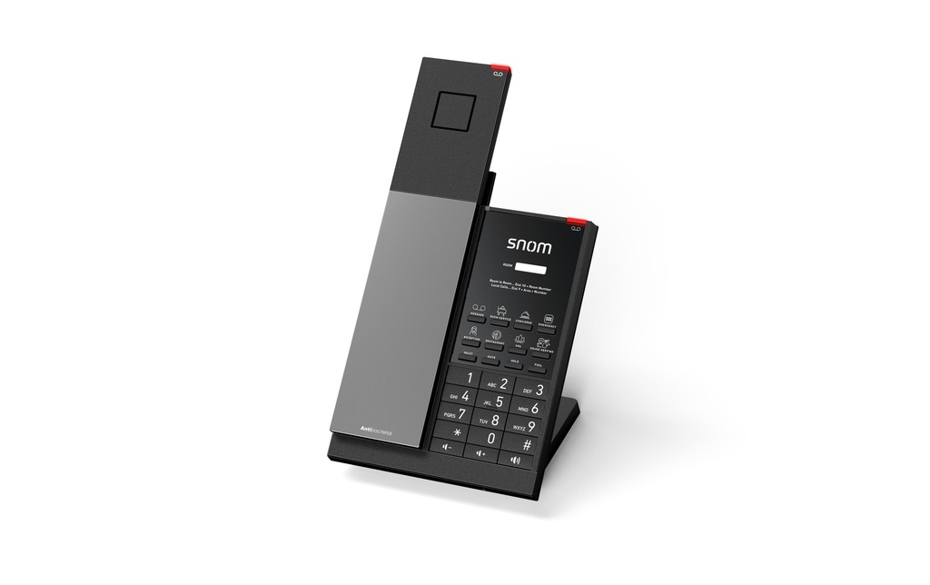 snom Téléphone de bureau HD351A, téléphone analogique pour hôtel Noir