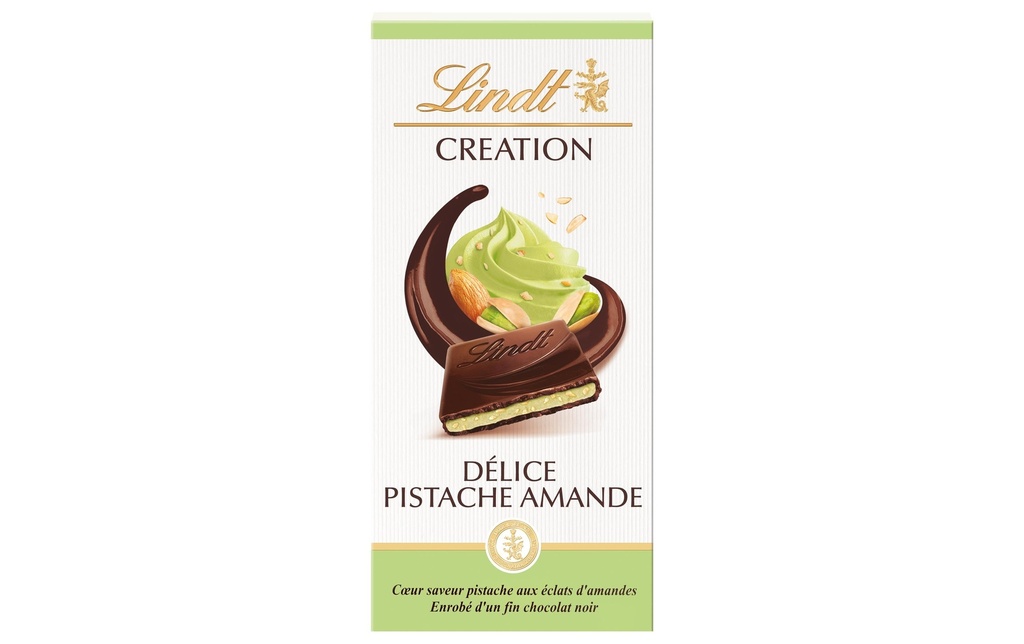 Lindt Tablette de chocolat Création Foncé Pistache 150 g