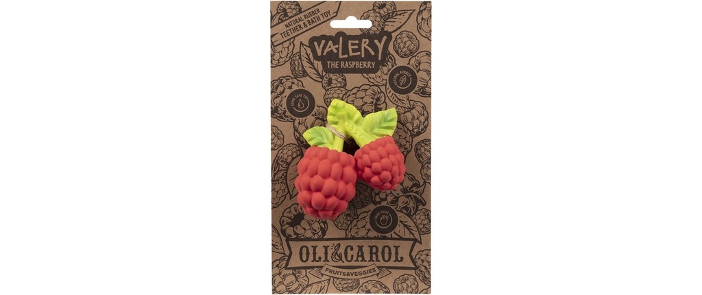 Oli&Carol Anneau de dentition Valery la framboise