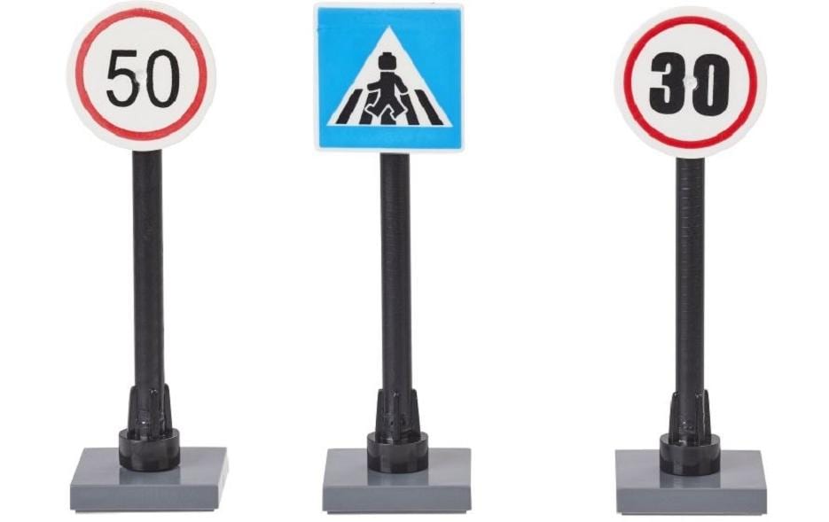 HobbyFun Mini ustensiles Panneaux de signalisation 3 pièces