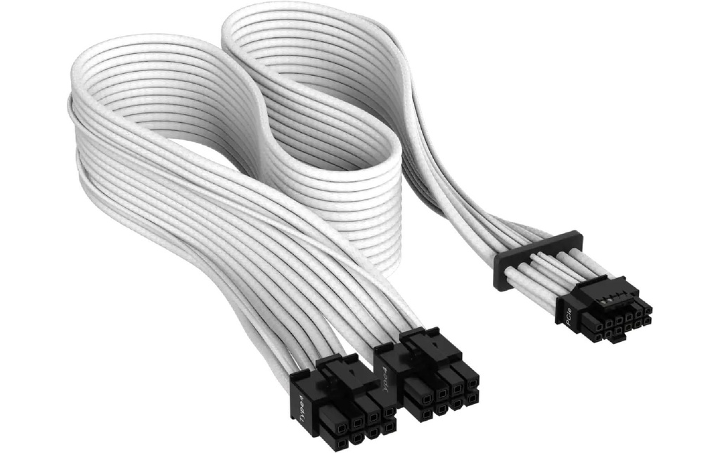 Corsair Câble Premium 12+4 broches 12VHPWR 600 W Blanc