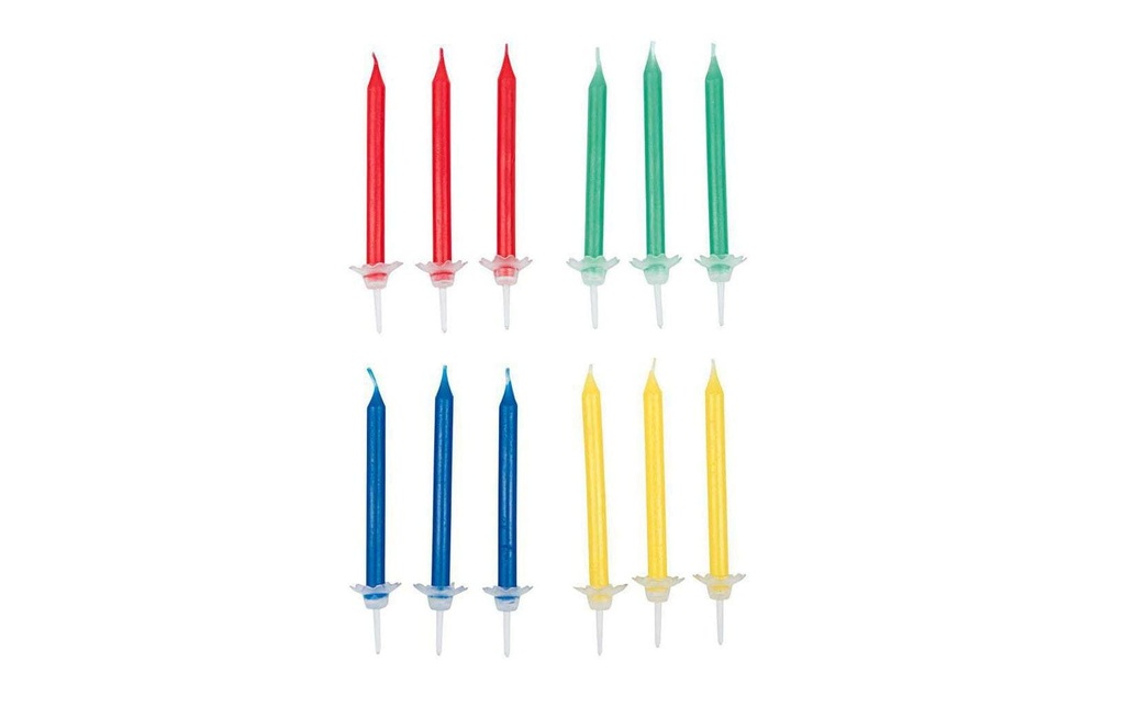 Rico Design Bougie Set Basic avec support, 24 pièces