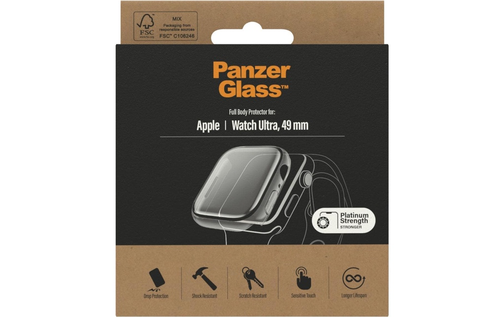Panzerglass Protection d’écran Full Body Apple Watch Ultra Transparent