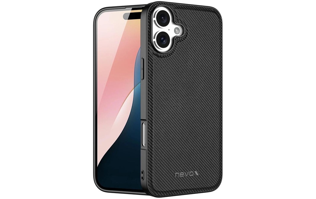 Nevox Coque arrière StyleShell Nylo iPhone 16 Noir