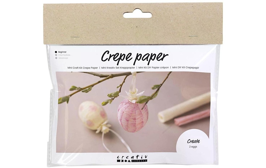 Creativ Company Kits de bricolage Mini œufs en papier crépon 1 Pièce/s, Multicolore