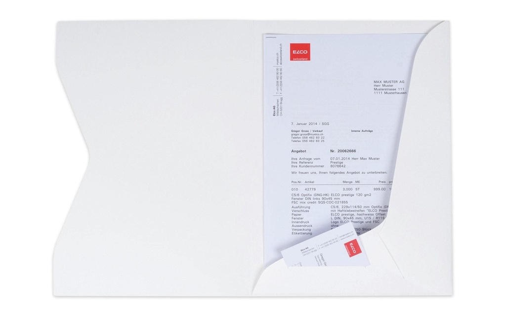 ELCO Dossier de présentation A4, Blanc, 10 pièces
