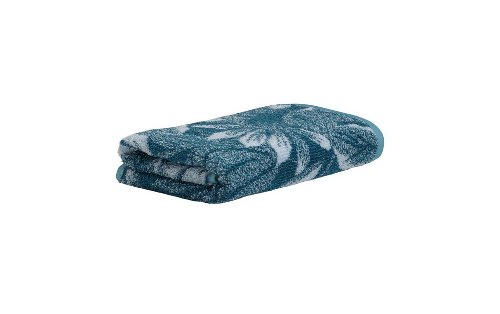 Möve Serviette Tide Leaves 50 x 100 cm, Aqua/Pétrole