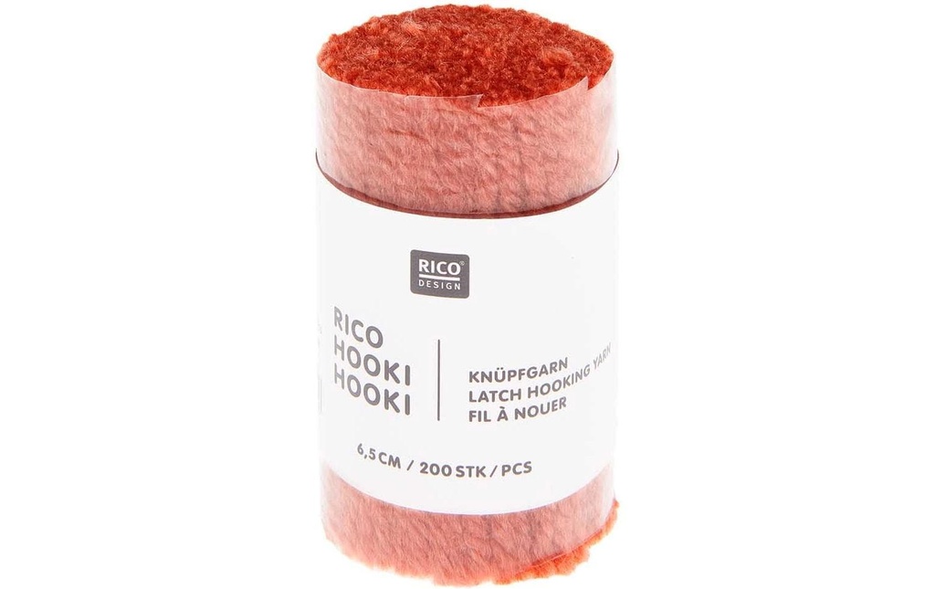 Rico Design Fil à nouer Hooki Rouge saumon