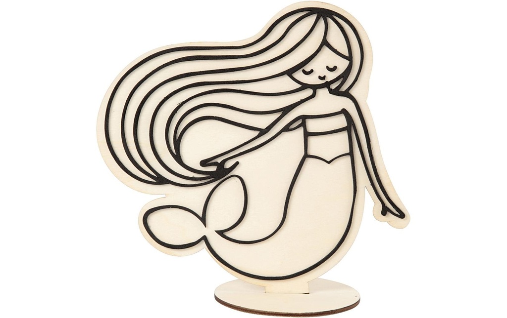 Creativ Company Article en bois Sirène 18 cm