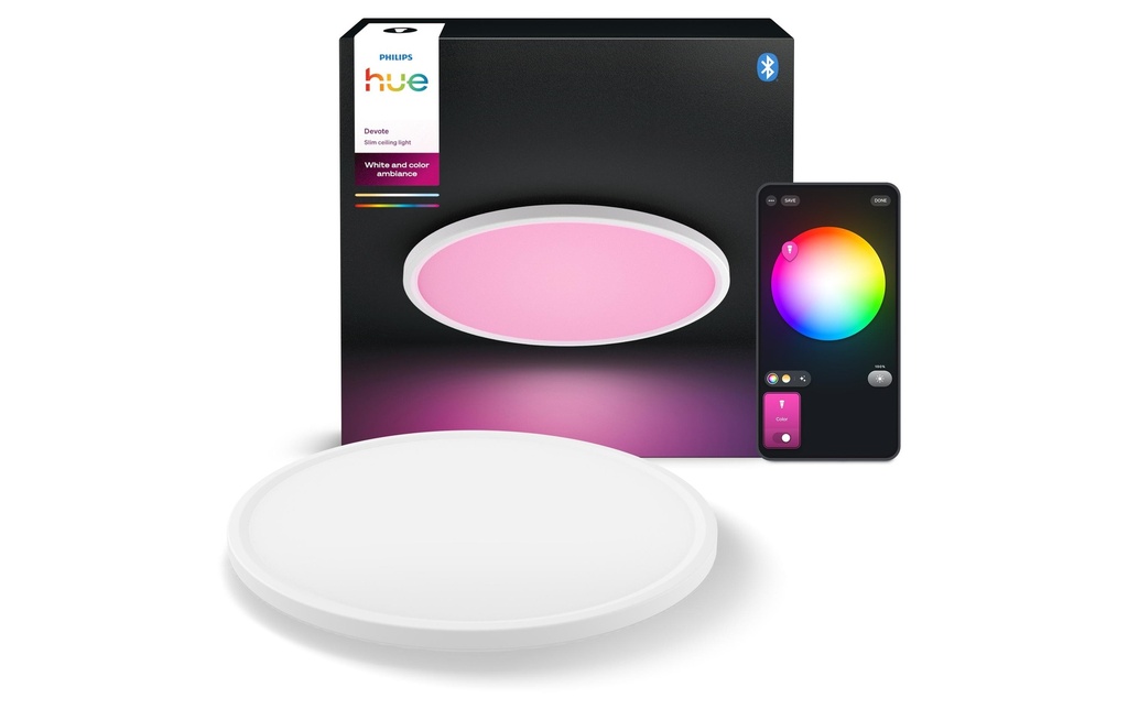 Philips Hue Panneau à LED Devote WCA slim ceiling RD M