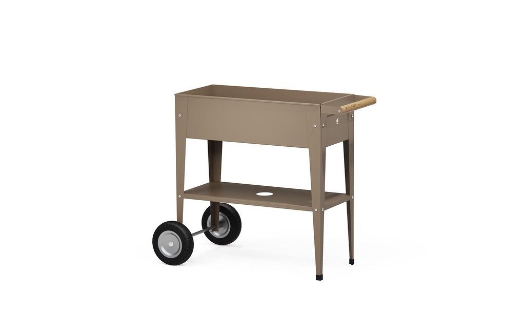 Herstera Jardinière surélevée Urban Garden Trolley 75 x 35 x 80 cm, taupe foncé