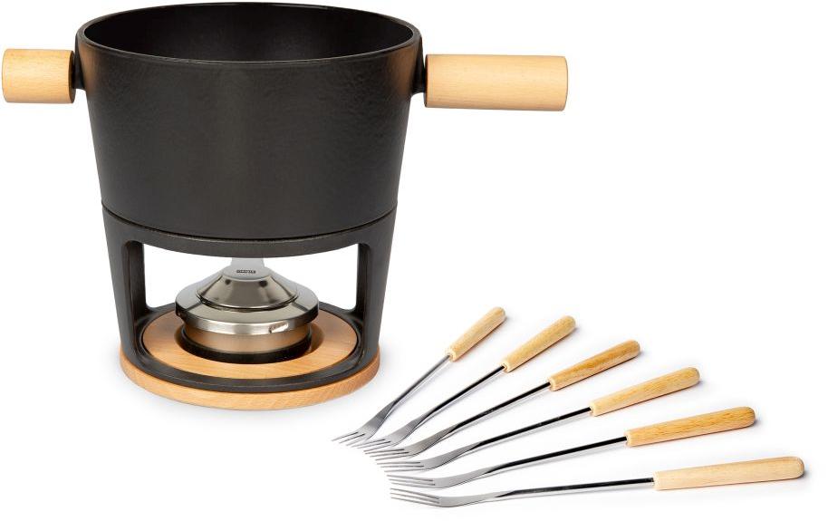 Stöckli Service à fondue au fromage Titlis Big 9 Pièce/s, Noir