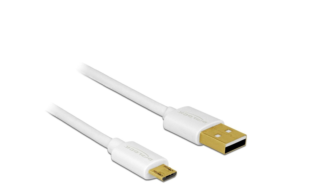 Delock Câble USB 2.0 Ensemble de 3 USB-A - Micro-USB B 0.30m/0.60m/0.90m