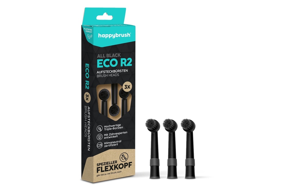 happybrush Tête de brosse à dents R2 3 Pièce/s