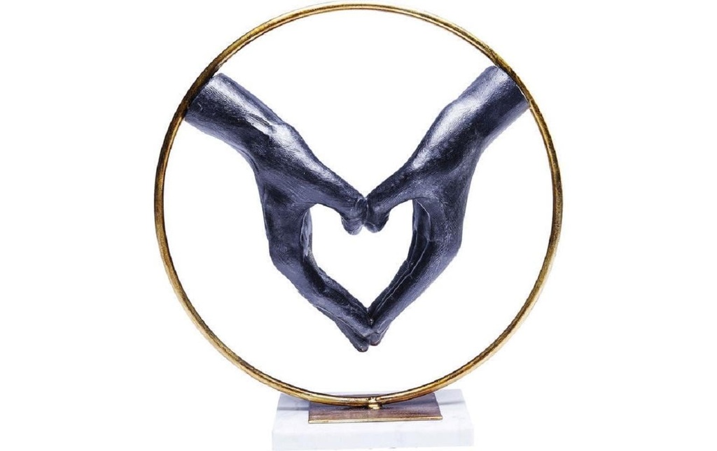 Kare Figure décorative Elements Heart Hand Polyrésine