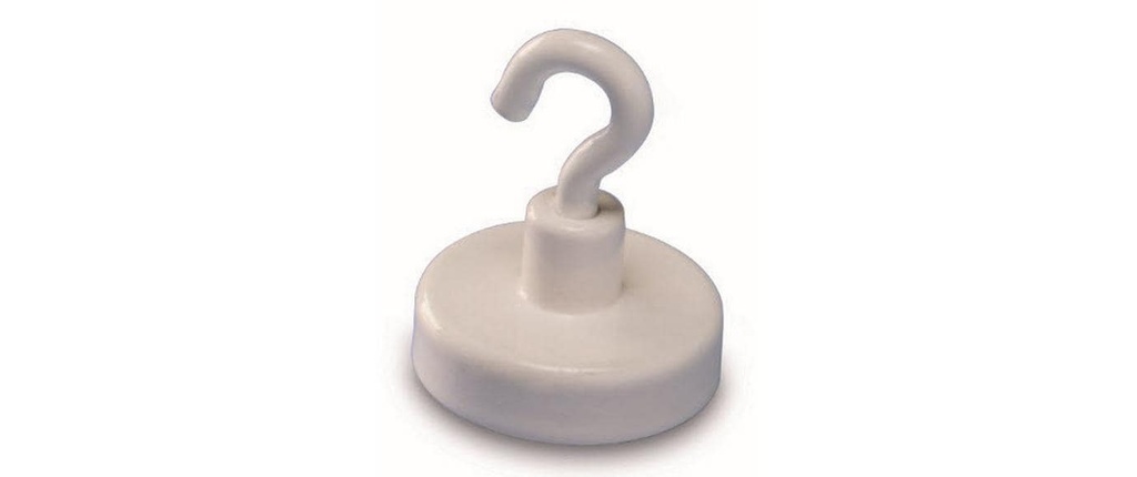 Magnetoplan Aimant à crochet Ø 3,6 cm Blanc, 1 pièce