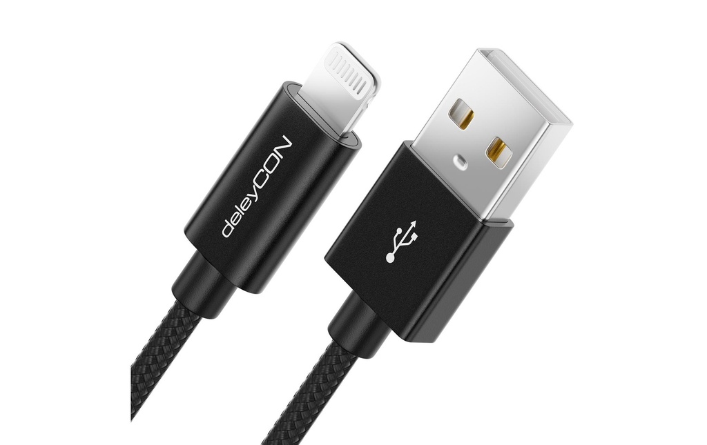 deleyCON Câble USB 2.0 USB-A - Lightning 0.15 m