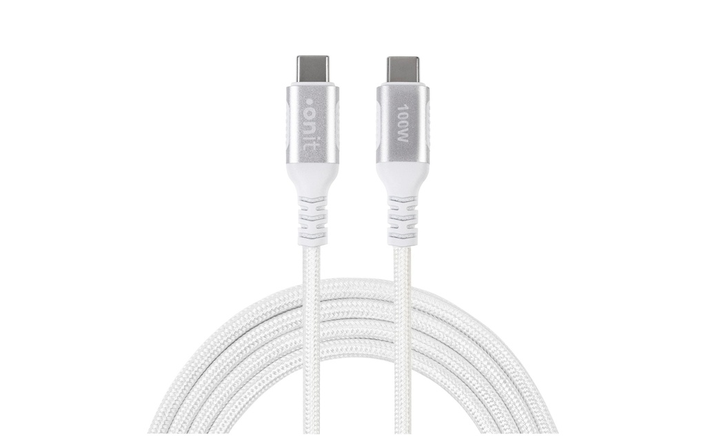 onit Câble USB 3.1 100 W, USB-C - USB-C, 0.5 m, Blanc