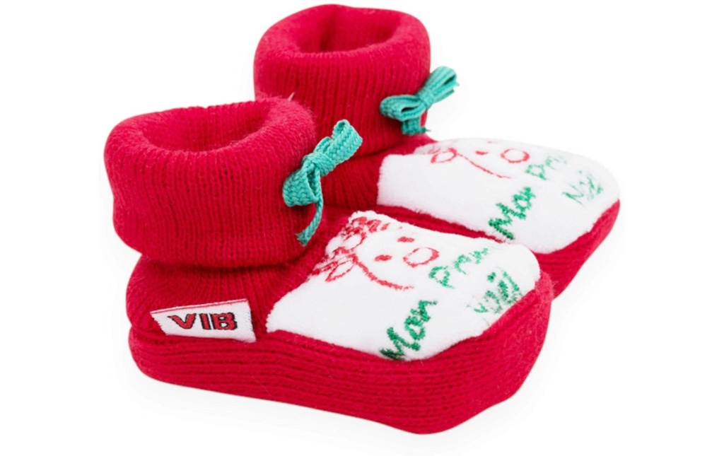 Very Important Baby Chaussons My first X-mas rouge/blanc