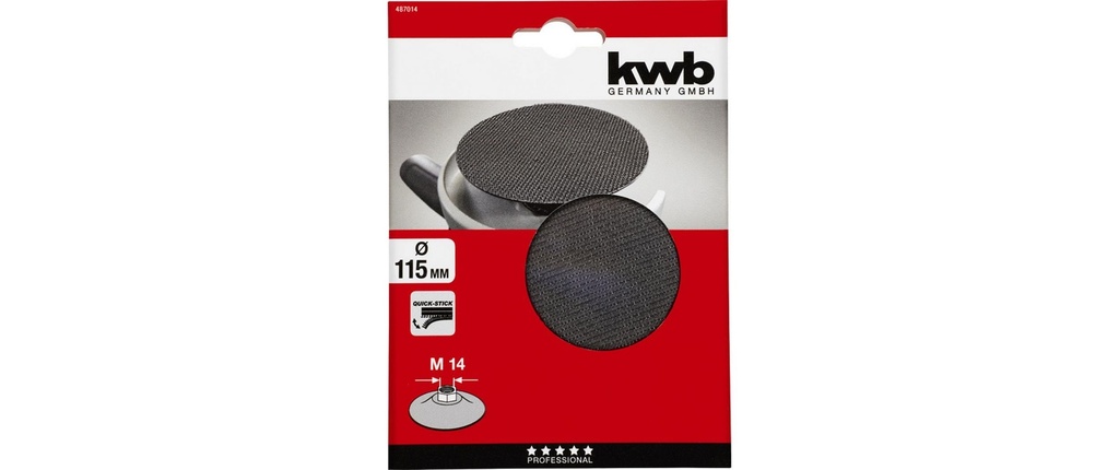 kwb Adaptateur Plaque de support adhésive 115 mm