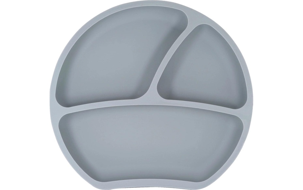 Kindsgut Assiette pour enfant divisé en Gris foncé