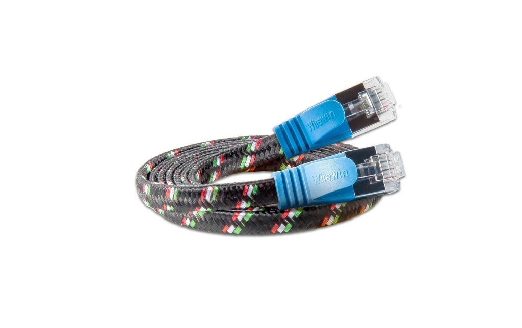 SLIM Câble patch slim RJ-45 - RJ-45, Cat 6, STP, 3 m, Bleu
