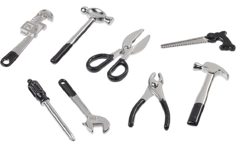 HobbyFun Mini ustensiles Jeu d'outils 8 pièces