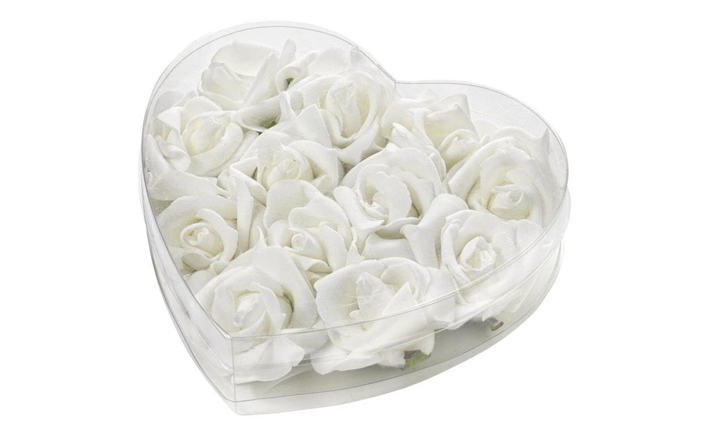 HobbyFun Décoration à éparpiller Roses 12 pièces, blanc