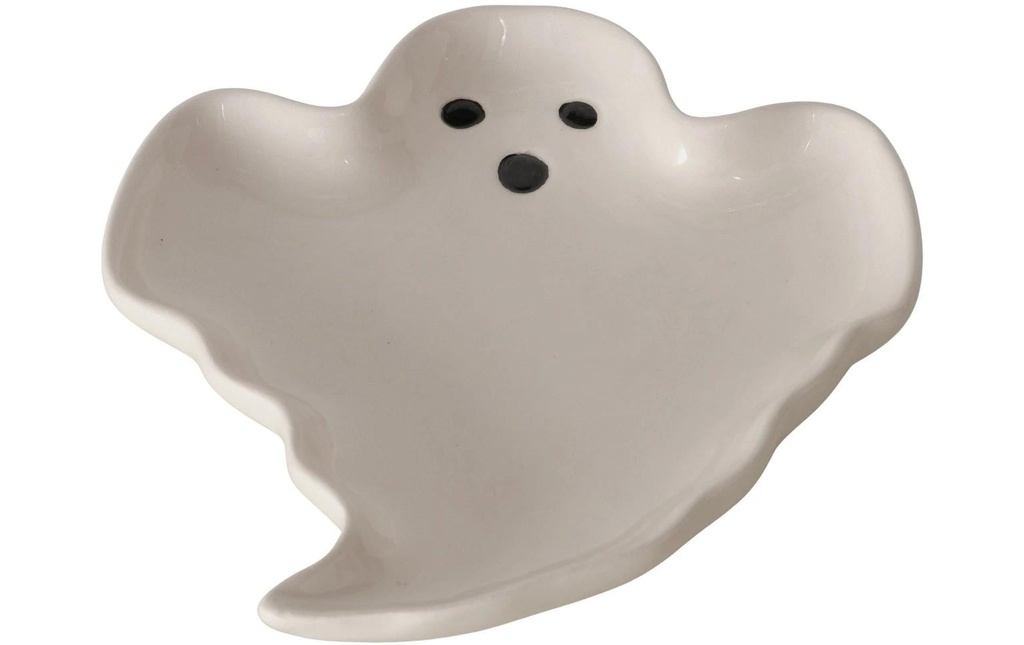 Boltze Présentoir Assiette Spooky Céramique, 20 x 16 x 2.5 cm