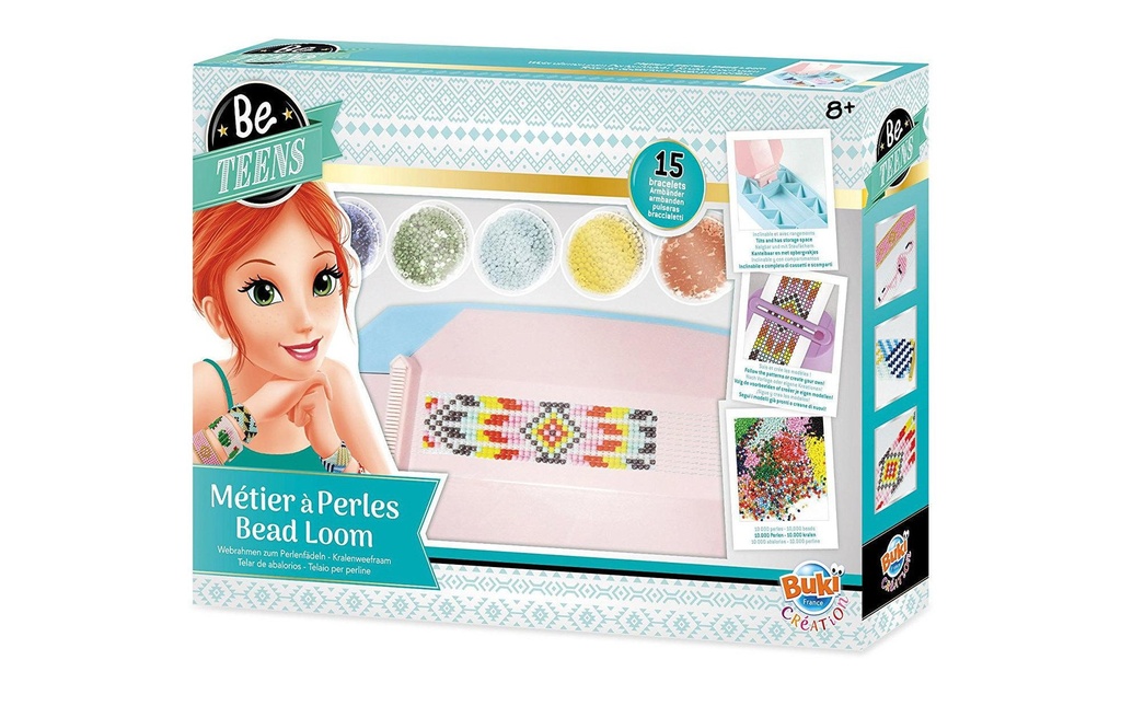 Buki Kits de bricolage Cadre de tissage pour enfiler des perles