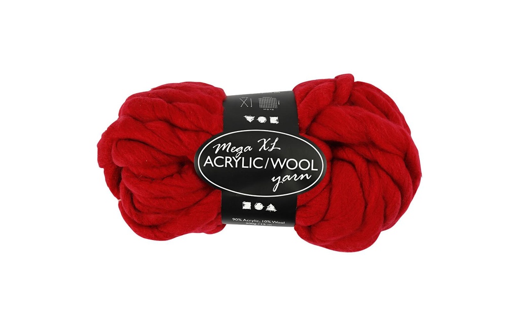 Creativ Company Laine Acrylique XL 15 m Rouge