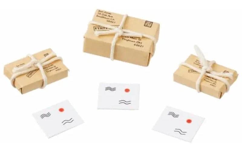 HobbyFun Mini figurine Colis et lettres 15-30 mm, 6 pièces