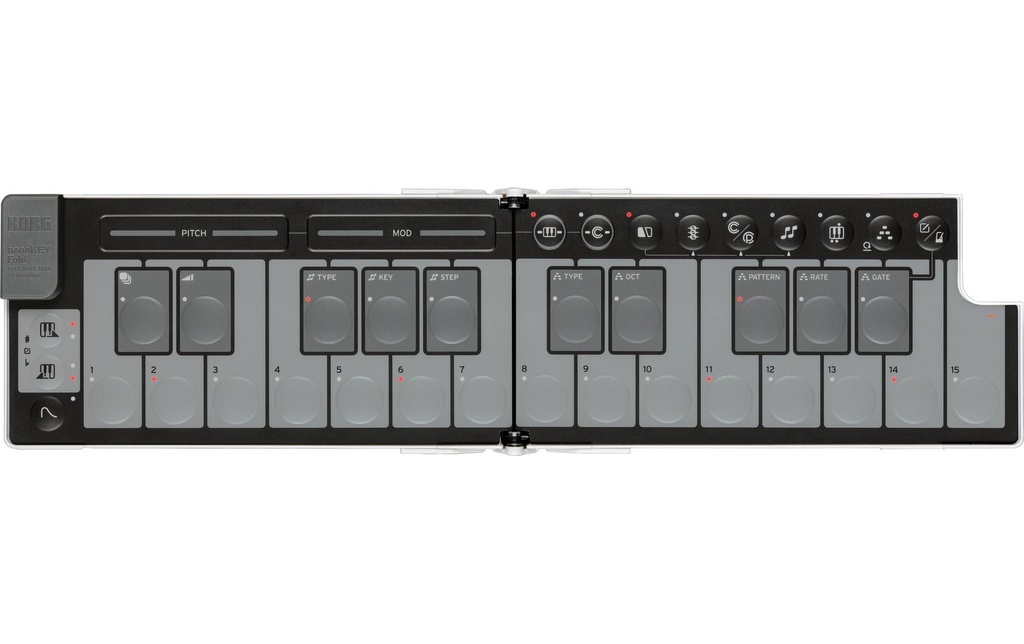 Korg Contrôleur clavier nanoKEY Fold Fold White Limited
