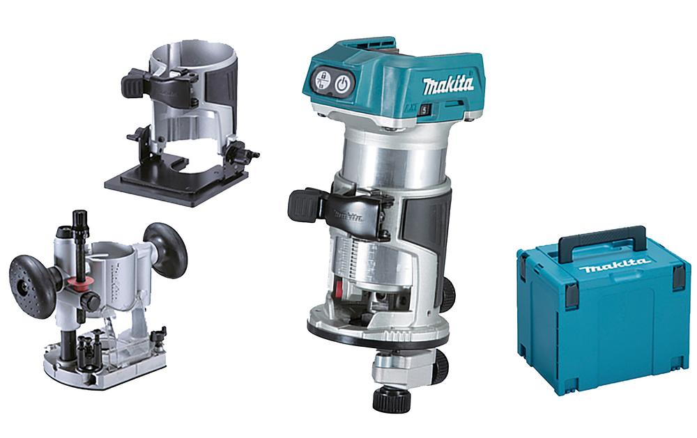 Makita Fraiseuse à une main / fraiseuse de bords DRT50ZJX11 Kit 18 V