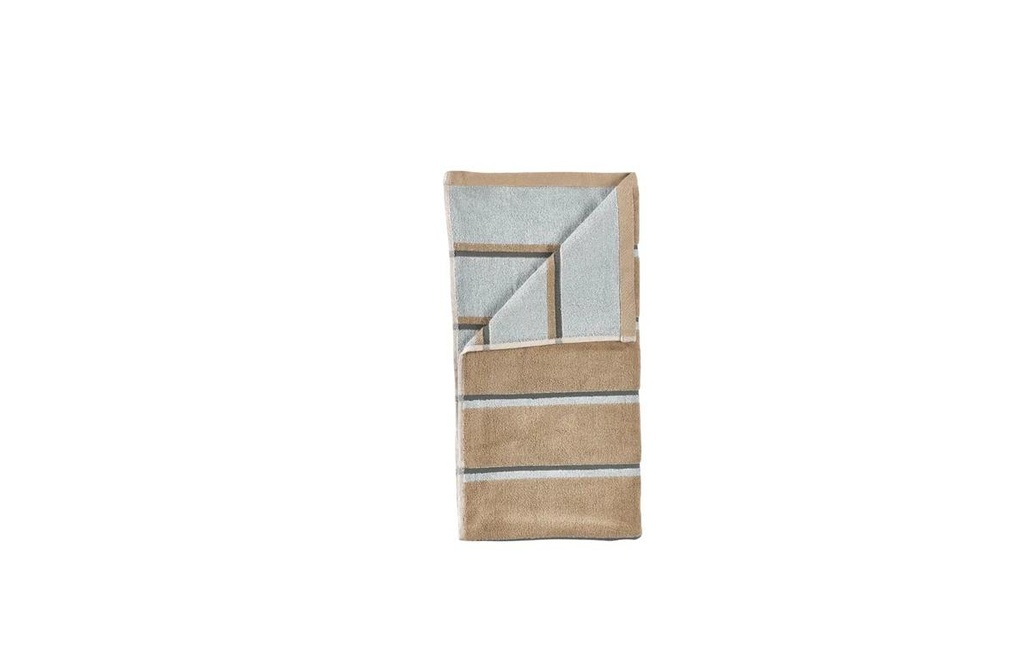 Zone Denmark Serviette 50 x 100 cm Camel/bleu glacier/vert olive