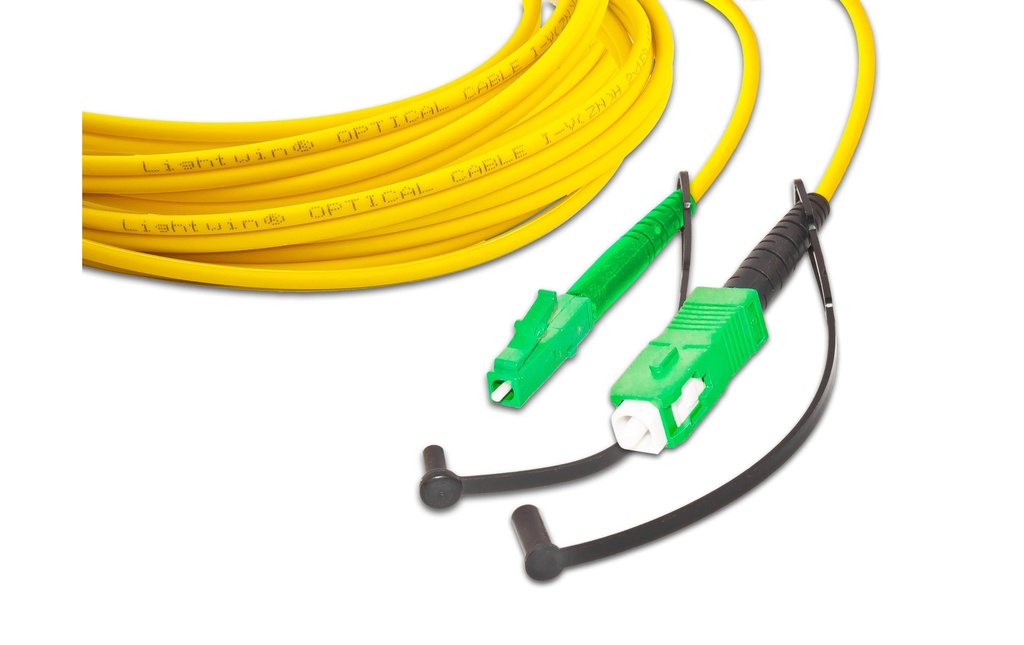 Lightwin Câble patch à fibre optique SM LC/APC – SC/APC, OS2, Simplex, 1 m