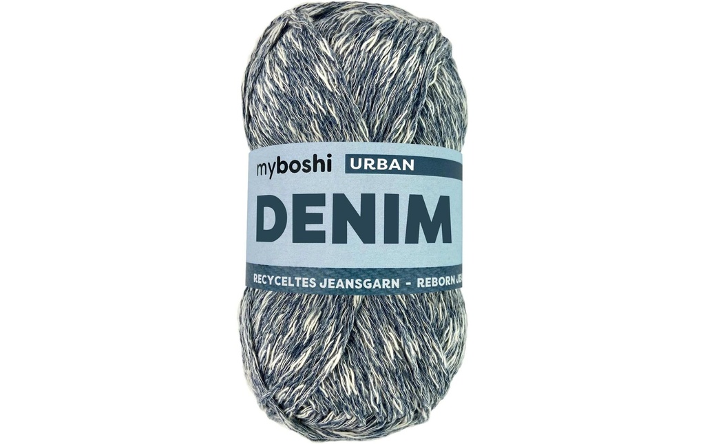 myBoshi Laine Denim Urbain Bleu moyen moucheté, 50 g, 135 m