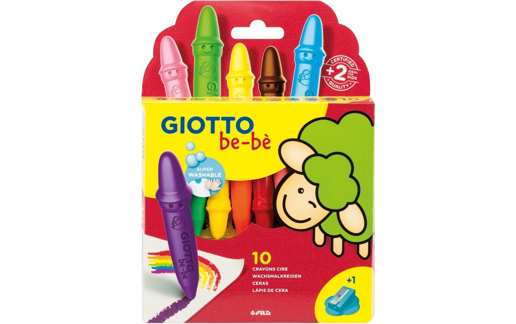Giotto Crayon gras de couleur be-bé 10 pièces
