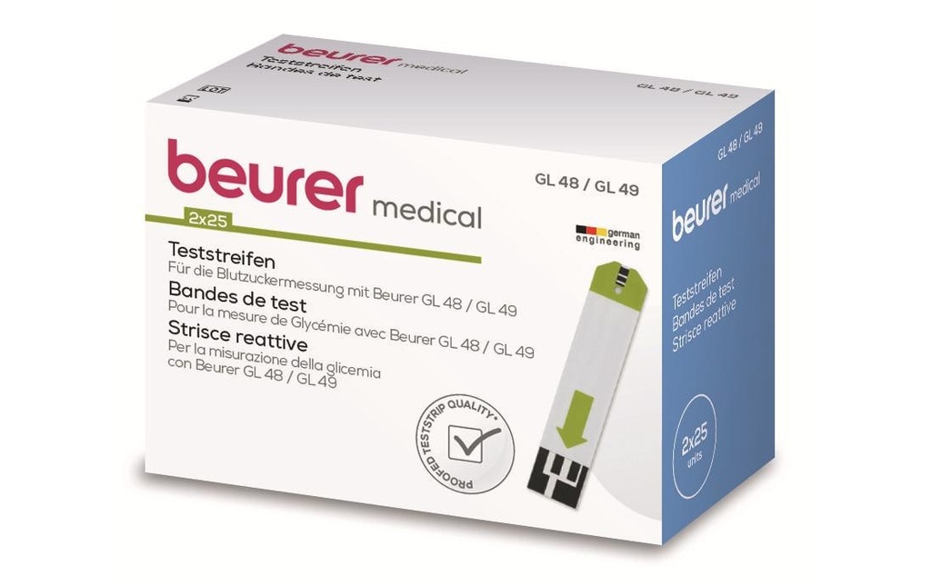 Beurer Bandelettes de test Bandelettes de test GL48/49 sur GL 48 / 49