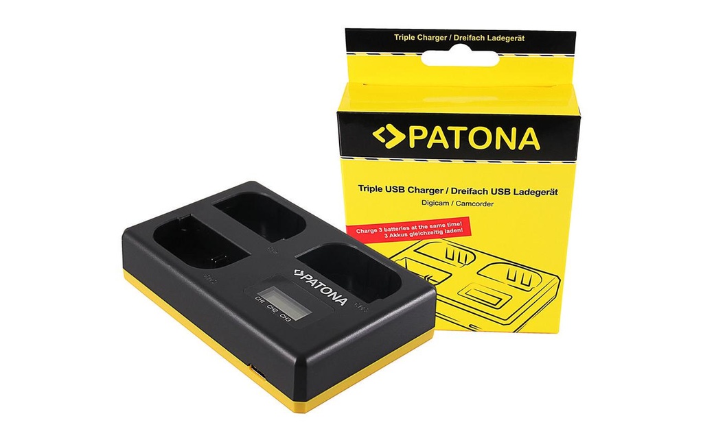 Patona Chargeur Triple Canon LP-E6