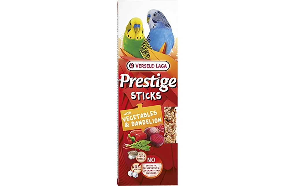 Versele Laga Nourriture pour oiseaux d'ornement Bâtonnets Prestige légumes et pissenlit 2 pièces