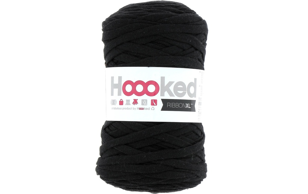 Hoooked Laine Ruban XL 250 g, Noir