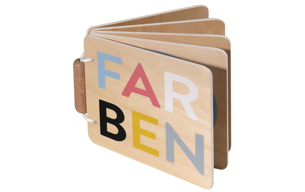 Kindsgut Jouets d’occupation Livre en bois Couleurs