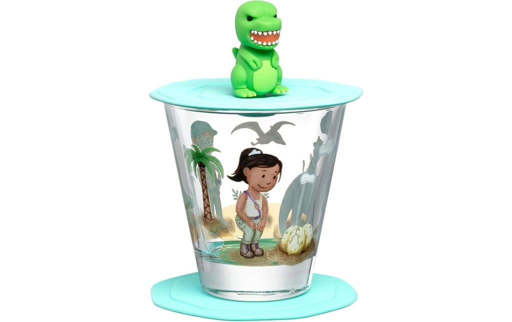 LEONARDO Verre à boire pour enfants Avventura 215 ml, 3 pièces, dinosaure