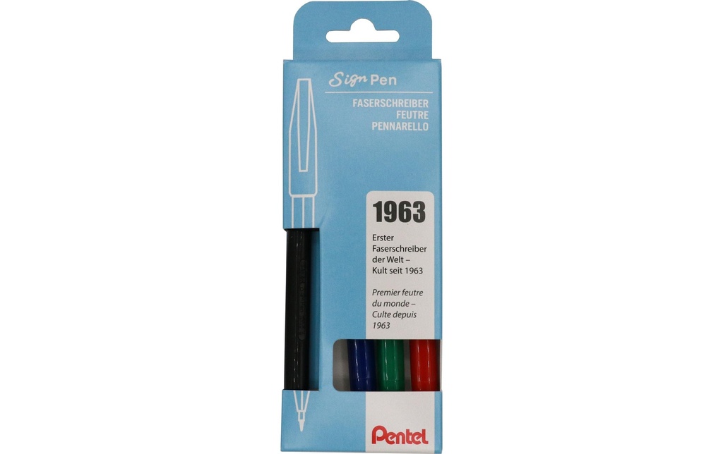 pentel Crayon feutre À usage unique Lot de 4