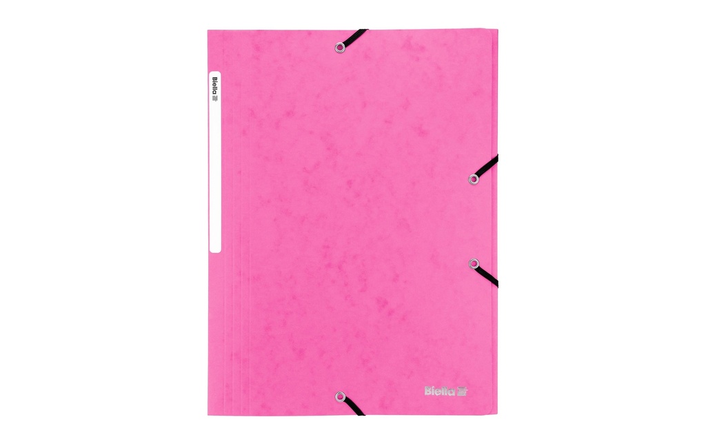 Biella Portfolio à ruban élastique A4 Carton, Rose