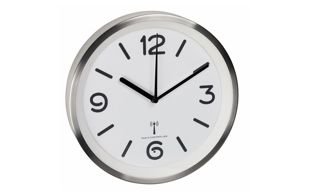 TFA Dostmann Horloge murale radio Blanc
