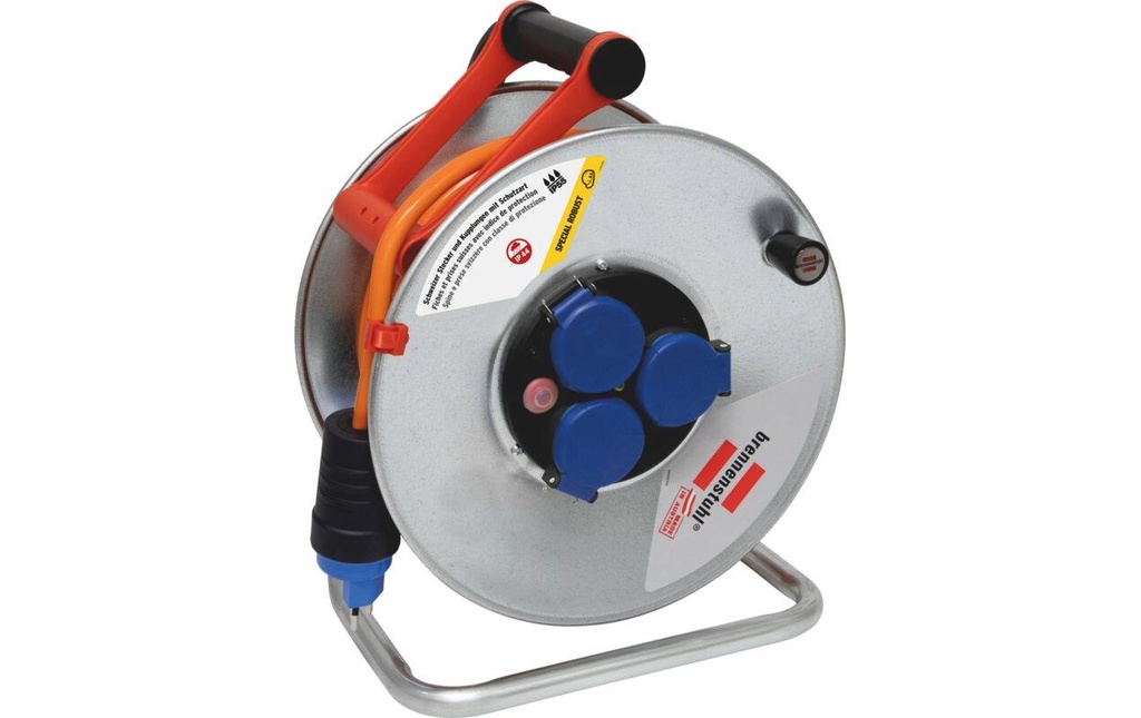 Brennenstuhl Enrouleur de câble pour chantier Garant SK 240 25 m 3x T13
