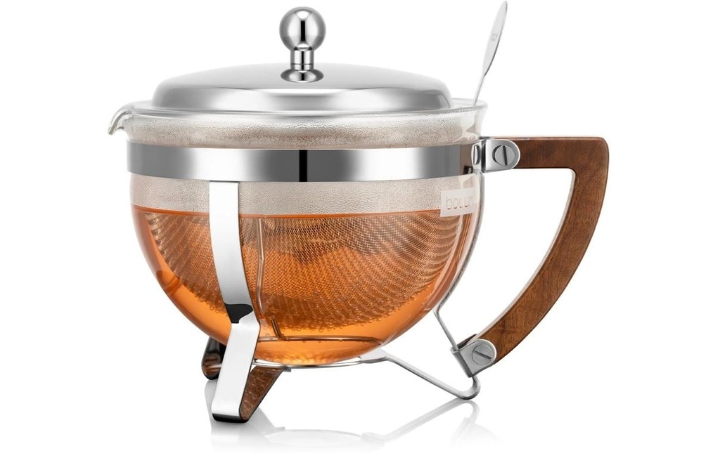 Bodum Théière avec filtre en acier inoxydable Chambord chromé, 1 l